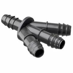 ABRISA Raccord Cannelé Y 3 Voies Ø16mm