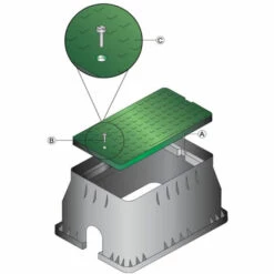 GLOBAL NETWORK Boîte De Vanne D'irrigation Jumbo, Vert, 64.0x49.6x30.5 Cm -Arrosage Enterré Soldes 19624115 4
