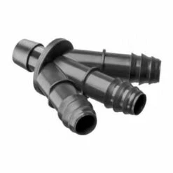 ABRISA Raccord Cannelé Y 3 Voies Ø16mm