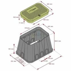SUINGA Boîte Rectangulaire Standard Avec Vis 35x48x31 Cm -Arrosage Enterré Soldes 27553337 2