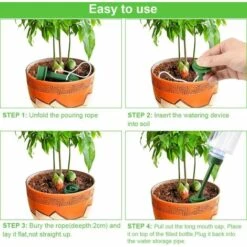 Triomphe 8 Pack Spike Irrigation Automatique De Plantes, Pots D'eau En Céramique, Gicleur Automatique Système De Vacances, Système D'irrigation -Arrosage Enterré Soldes 32855810 3