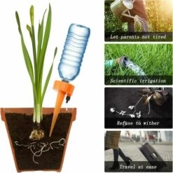 Triomphe Irrigation Kit Goutte D'irrigation Plantes D'irrigation Système D'irrigation Automatique Système D'irrigation Goutte Avec Mini-outils De Jardin Pour 6 Pièces D'intérieur Et Extérieur -Arrosage Enterré Soldes 32855816 5