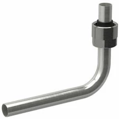 BANYO Tube Metallique-angle 90° Avec Raccord A Vis Eurocone 15mm, 2 Pieces