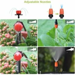 TRIOMPHE Système D'irrigation Jardin, Micro Irrigation Goutte à Goutte Irrigation Automatique Kit Irrigation Goutte à Goutte Automatique Irrigation De Jardin Pour Paysage, Plantes De Patio (40M) -Arrosage Enterré Soldes 35653761 3