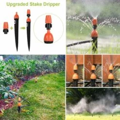 TRIOMPHE Système D'irrigation Jardin, Micro Irrigation Goutte à Goutte Irrigation Automatique Kit Irrigation Goutte à Goutte Automatique Irrigation De Jardin Pour Paysage, Plantes De Patio (40M) -Arrosage Enterré Soldes 35653761 4