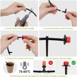 TRIOMPHE Système D'irrigation Jardin, Micro Irrigation Goutte à Goutte Irrigation Automatique Kit Irrigation Goutte à Goutte Automatique Irrigation De Jardin Pour Paysage, Plantes De Patio (40M) -Arrosage Enterré Soldes 35653761 5