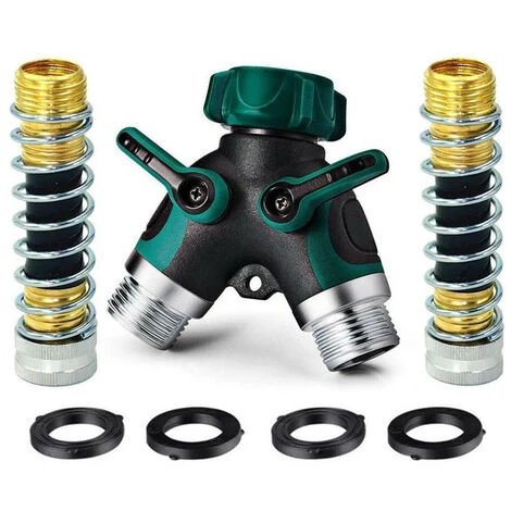 TRIOMPHE Connecteur De Séparateur De Tuyau 2 Way Y, Adaptateur De Connecteur De Vanne De Tuyau D'eau Y, Carrosserie De Tuyau De Jardin Corps Métallique Avec Prise En Caoutchouc Lisse Pour Les Jardins, Irrigation, Utilisation Du Ménage (4 Rondelles Libres) 3 TRIOMPHE Connecteur De Séparateur De Tuyau 2 Way Y, Adaptateur De Connecteur De Vanne De Tuyau D'eau Y, Carrosserie De Tuyau De Jardin Corps Métallique Avec Prise En Caoutchouc Lisse Pour Les Jardins, Irrigation, Utilisation Du Ménage (4 Rondelles Libres)