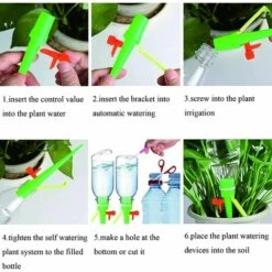 ECHOO Kit D'irrigation Automatique, 10 Pièces D'irrigation Pour Plantes En Pot Réglable, Système D'irrigation Pour Plantes De Jardin Fleurs Approvisionnement En Eau Idéal Pendant Vos Vacances -Arrosage Enterré Soldes 38713561 5