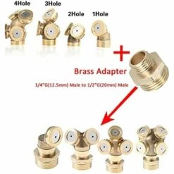 ECHOO Buse De Brumisation En Laiton, 1/4" G (12,5 Mm) - Filetage Femelle - Buses De Brumisation Pour Arroseurs De Jardin - Connecteur D'irrigation (1 Trou) -Arrosage Enterré Soldes 39328104 5