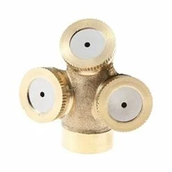 ECHOO Buse De Brumisation En Laiton, 1/4" G (12,5 Mm) Avec Filetage Femelle, Buses De Brumisation Pour Arrosage, Connecteur D'irrigation (3 Trous)