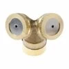 ECHOO Buse De Brumisation En Laiton, 1/4" G (12,5 Mm) Avec Filetage Femelle, Buses De Brumisation Pour Arrosage, Connecteur D'irrigation (2 Trous)