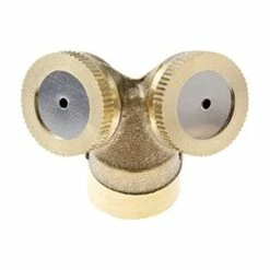 ECHOO Buse De Brumisation En Laiton, 1/4" G (12,5 Mm) Avec Filetage Femelle, Buses De Brumisation Pour Arrosage, Connecteur D'irrigation (2 Trous)