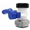 ALMI Vanne Papillon De Rechange Pour Cuve IBC Jusqu’à 1000 L Ou Réservoir De Chasse D'eau, Avec Adaptateur Pour Bride DN50 (75 mm, Aluminium)