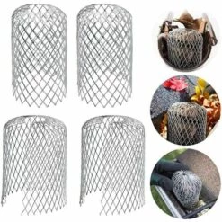 ALMI 6 Pièces Filtres De Gouttière En Aluminium Grille Protection Gouttiere Protège-gouttières En Métal Protection Gouttiere Feuilles Pour Maison, Avant-toit, Fossé, Égout