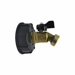 ALMI Adaptateur Pour Réservoir De Réservoir De 1000 Litres S60X6 Vers Robinet De Jardin En Laiton 3/4" Style Filetage Pour La Maison Et Le Jardin