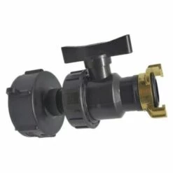 ALMI Adaptateur IBC, Raccords De Réservoir IBC S60X6 - Kits De Raccords D'eau Pour Sortie De Tuyau Barbelé (S60 X 6 + Valve + Raccord De 1,9 Cm)