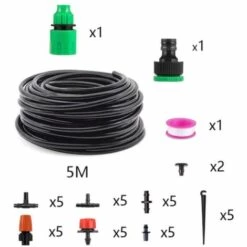 Spray De Jardin Extérieur, Système De Refroidissement Par Atomisation, Kit D'irrigation Automatique 4,7 (tube 5 Mètres 4,7),HANBING