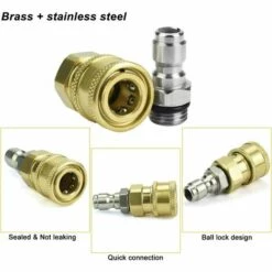 Raccord Rapide Tuyau Arrosage En Metal M14 Mâle Et Femelle Adaptateur Tuyau Arrosage Antirouille Raccord Rapide Arrosage Facile A Connecter Pour Pistolet A Eau Jardin Extérieur Fontainebleau 2PCS -Arrosage Enterré Soldes 47743058 3