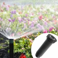 Arroseur De Jardin, Turbine Escamotable Arroseur Automatique De Gazon De Tête D'arrosage Automatique 15*5.5*5.5cm Fontainebleau 2Pcs Noir -Arrosage Enterré Soldes 47853652 5