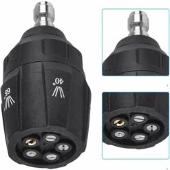 5 Sur 1 Buse Universelle à Prise Rapide, Laveuse Haute Pression Rotative Turbine Buse De Turbine Universal, 1/4 Pouce Plug-in Rapide Buse De Nettoyage De Voiture Multi-directionnel 10*5*5cm Fontainebleau Noir