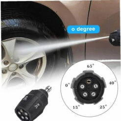 5 Sur 1 Buse Universelle à Prise Rapide, Laveuse Haute Pression Rotative Turbine Buse De Turbine Universal, 1/4 Pouce Plug-in Rapide Buse De Nettoyage De Voiture Multi-directionnel 10*5*5cm Fontainebleau Noir -Arrosage Enterré Soldes 47853660 3