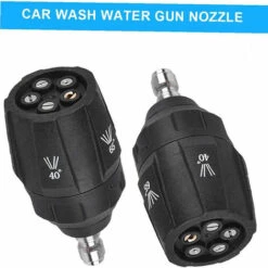 5 Sur 1 Buse Universelle à Prise Rapide, Laveuse Haute Pression Rotative Turbine Buse De Turbine Universal, 1/4 Pouce Plug-in Rapide Buse De Nettoyage De Voiture Multi-directionnel 10*5*5cm Fontainebleau Noir -Arrosage Enterré Soldes 47853660 4