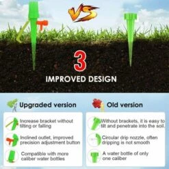 Irrigation Goutte à Goutte Kit,Triomphe Piquets D'arrosage Automatiques Avec 20pcs Support Anti-basculement, Convient à Toutes Les Bouteilles, Pour Les Plantes D'intérieur Et D'extérieur (20PCS) -Arrosage Enterré Soldes 48587917 3