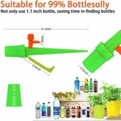 Irrigation Goutte à Goutte Kit,Triomphe Piquets D'arrosage Automatiques Avec 20pcs Support Anti-basculement, Convient à Toutes Les Bouteilles, Pour Les Plantes D'intérieur Et D'extérieur (20PCS) -Arrosage Enterré Soldes 48587917 4