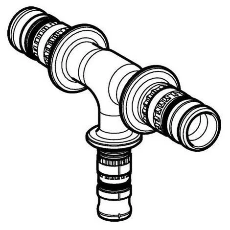 GEBERIT Té Inégal 90° MEPLA 40-20-40 4 GEBERIT Té Inégal 90° MEPLA 40-20-40 – Image 2