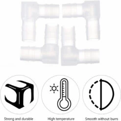 KARTOKNER 10 Pièces Tuyau En Plastique Raccord Cannelé Coude 10 Mm En Forme De L Raccords De Joint De Tuyau Adaptateur De Tube Connecteur De Tuyau Pour Carburant Air Eau Huile Gaz (10*10mm) -Arrosage Enterré Soldes 51371810 3