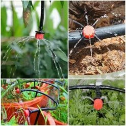 ECHOO 100PCS Goutteurs Irrigation Goutte à Goutte Dripper, Buses De Gicleurs Émetteur Jardin, Arrosage Goutte à Goutte Automatique 360° Réglable Pour Plante Serre Pelouse DIY -Arrosage Enterré Soldes 52470740 4