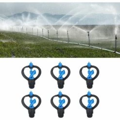 Buse D'arrosage De Pelouse, Arroseur De Pelouse De Milieu De Gamme Utilisation Douce Et Large Pour Les Semis De Parterre De Fleurs Arroseur à Roue Ronde à Moyenne Distance à 4，Fontainebleau -Arrosage Enterré Soldes 52530725 2