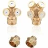 ECHOO 2 Pcs Buses D'Atomisation En Laiton, Buses D'Irrigation Agricole, Buses D'Atomisation D'eau De Jardin Avec Connecteur D'eau De Jardin, AdaptéEs à 3 Trous Et 4 Trous -Arrosage Enterré Soldes 52650499 1