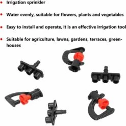 ECHOO Arroseur à Brume, 20Set Buse D'irrigation Pour Arroseur à Brume Tête D'arroseur Buse D'arrosage De Type G Buse D'atomisation Pour Arroseur Réfractif 180 ° Pour Tuyau 4/7 -Arrosage Enterré Soldes 52650552 5