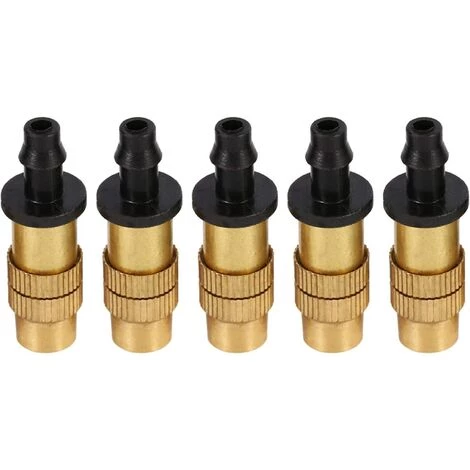 ECHOO 5pcs Réglable En Laiton Buse De Pulvérisation De Brumisateur Connecteur D'arrosage D'arrosage D'atomisation Respectueux De L'environnement Avec Conception De Réglage De Débit Pour L'irrigation D'arros 3 ECHOO 5pcs Réglable En Laiton Buse De Pulvérisation De Brumisateur Connecteur D'arrosage D'arrosage D'atomisation Respectueux De L'environnement Avec Conception De Réglage De Débit Pour L'irrigation D'arros