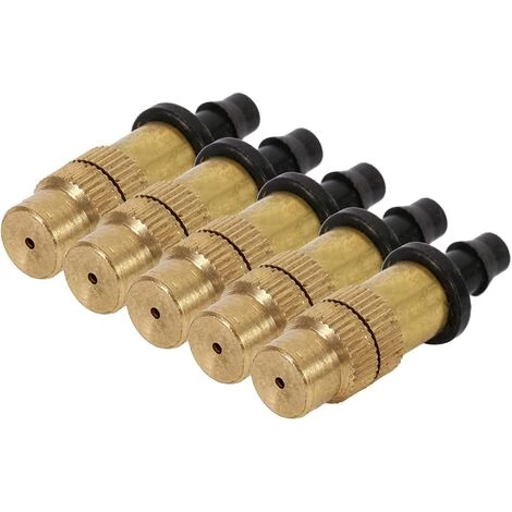ECHOO 5pcs Réglable En Laiton Buse De Pulvérisation De Brumisateur Connecteur D'arrosage D'arrosage D'atomisation Respectueux De L'environnement Avec Conception De Réglage De Débit Pour L'irrigation D'arros 4 ECHOO 5pcs Réglable En Laiton Buse De Pulvérisation De Brumisateur Connecteur D'arrosage D'arrosage D'atomisation Respectueux De L'environnement Avec Conception De Réglage De Débit Pour L'irrigation D'arros – Image 2