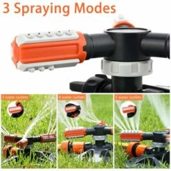 ECHOO Arroseur De Jardin,Système D'Irrigation D’arrosage,3 Têtes 360 Degrées Arrosage Irrigation Pour Gazon Pelouse Jardin, Facile De Raccordements De Tuyaux (Orange) 9 ECHOO Arroseur De Jardin,Système D'Irrigation D’arrosage,3 Têtes 360 Degrées Arrosage Irrigation Pour Gazon Pelouse Jardin, Facile De Raccordements De Tuyaux (Orange) -Arrosage Enterré Soldes 53101638 3