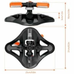 ECHOO Arroseur De Jardin,Système D'Irrigation D’arrosage,3 Têtes 360 Degrées Arrosage Irrigation Pour Gazon Pelouse Jardin, Facile De Raccordements De Tuyaux (Orange) 10 ECHOO Arroseur De Jardin,Système D'Irrigation D’arrosage,3 Têtes 360 Degrées Arrosage Irrigation Pour Gazon Pelouse Jardin, Facile De Raccordements De Tuyaux (Orange) -Arrosage Enterré Soldes 53101638 4