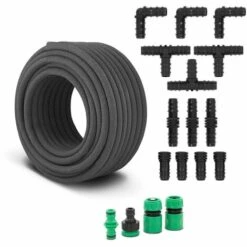 HILLVERT Tuyau Poreux Goutte À Goutte Irrigation 30 M 4 Bars ≤ 1 200 L/h Accessoires - Rouge