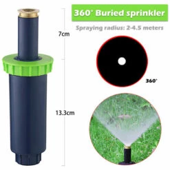 2 Turbines D'arrosage Escamotables Avec 360° Têtes D'arrosage,Macaron -Arrosage Enterré Soldes 54423616 4