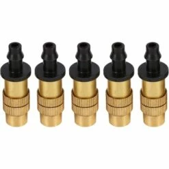 ENLENK 5pcs Réglable En Laiton Buse De Pulvérisation De Brumisateur Connecteur D'arrosage D'arrosage D'atomisation Respectueux De L'environnement Avec Conception De Réglage De Débit Pour L'irrigation D'arros