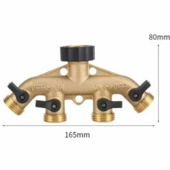 FONTAINEBLEAU 3/4 Pouce En Laiton Tuyaux Tuyau Splitter Buse Commutateur Robinet Connecteurs Robinet Diviseur Adaptateur De Tuyau Connecteurs De Robinet Pour L'irrigation De Jardin, European Thread，Fonepro -Arrosage Enterré Soldes 55922789 2