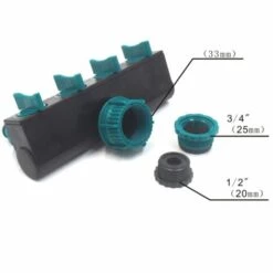 FONTAINEBLEAU Arroseur Raccord De Tuyaux 4 Sorties, Distributeur Raccord D'arrosage Connecteur Prolongateur Adaptateur à Robinet Nez De Robinet Y Sélecteur Pour Jardin Serre Potager Pelouse, 1 Pcs，Fonepro -Arrosage Enterré Soldes 55922802 3