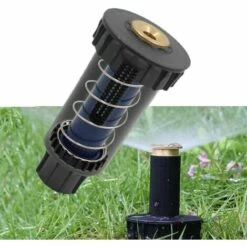 CHANCEY Arroseurs De Pulvérisation, Arroseurs Escamotables Réglables à 90/180/360 Degrés, Buse D'irrigation Rétractable Automatique, Système D'arrosage Pour Pelouse, 1 Pièces (360 Degré)SEMAket,noir -Arrosage Enterré Soldes 56494086 3