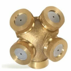 IRISFR 2 Pack 4 Trous Buse De Pulvérisation En Laiton, Brumisateur Buse Jardin Arroseurs Raccord De Tuyau D'eau Connecteur Pour Jardinage Et Agriculture，Lilaris