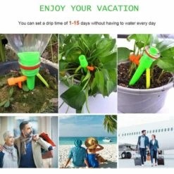 HKLFFJA Irrigation Goutte à Goutte Kit, Science Arrosage Plantes Automatique DIY Système Matériel D'irrigation Goutte à Goutte à Valve Réglable Pour Jardin Maison Intérieur Extérieur/Fleurs Du Parc -Arrosage Enterré Soldes 57143956 3