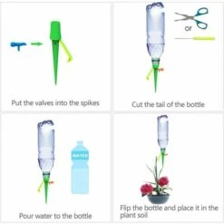 HKLFFJA Irrigation Goutte à Goutte Kit, Science Arrosage Plantes Automatique DIY Système Matériel D'irrigation Goutte à Goutte à Valve Réglable Pour Jardin Maison Intérieur Extérieur/Fleurs Du Parc -Arrosage Enterré Soldes 57143956 4