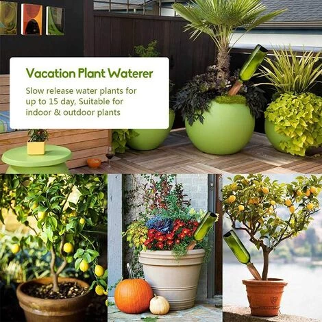 HKLFFJA Irrigation Goutte à Goutte Kit,Vacances En Céramique D'arrosage Automatique Pour Plantes Distributeur Arrosager Plantespour Pour Jardin Maison Intérieur Extérieur-Geometrische 4 HKLFFJA Irrigation Goutte à Goutte Kit,Vacances En Céramique D'arrosage Automatique Pour Plantes Distributeur Arrosager Plantespour Pour Jardin Maison Intérieur Extérieur-Geometrische – Image 2