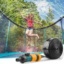 OUSUDELA Arroseur De Trampoline, Le Trampoline Accessoire Peut être Utilisé Pour Les Sports De Plein Air D'été Et Les Parcs Aquatiques, Tuyau D'arrosage De Jardin épaissi De, 12m