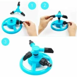 OUSUDELA 2 Pièces Arroseur De Pelouse à 360°, Arroseur De Jardin, Buses Rotatives Automatiques, Convient Pour L'Arrosage Automatique Des Pelouses, Jardins Et Potagers -Arrosage Enterré Soldes 58338265 4
